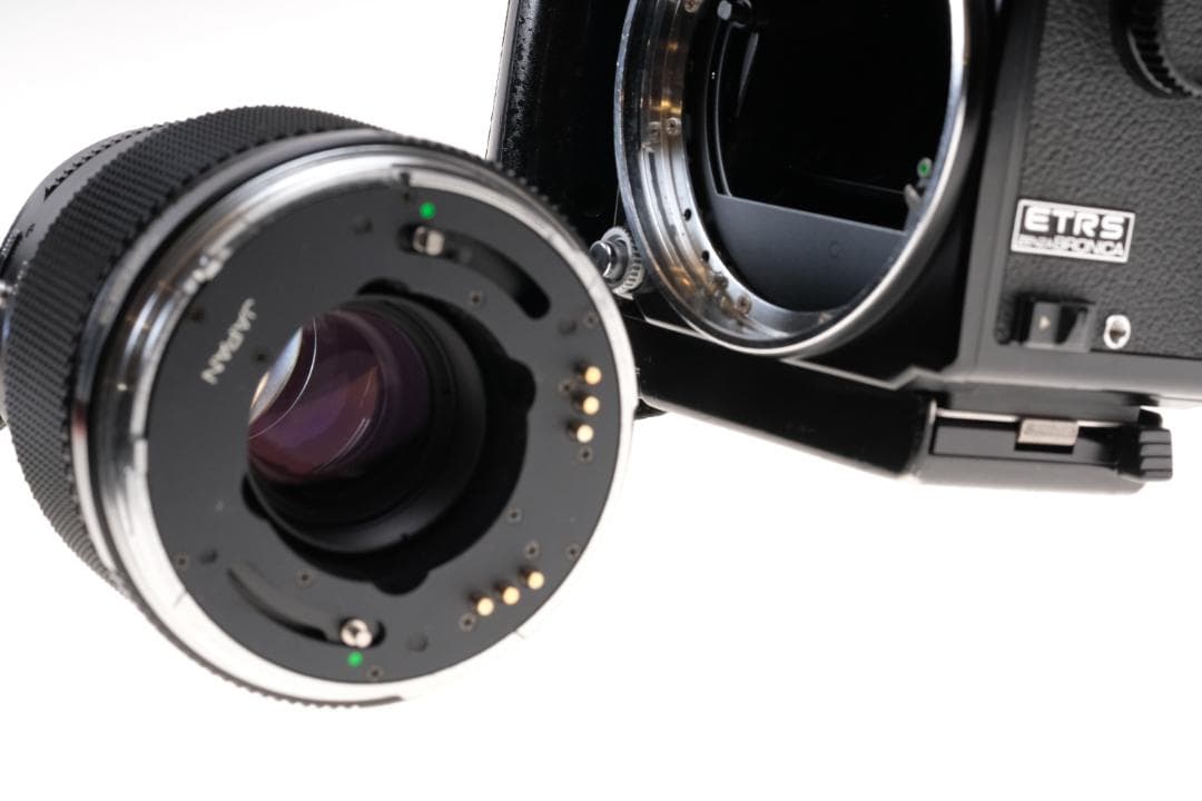 ブロニカ ETRS AE-II 100mmマクロ ＆250mm 蛇腹フード付