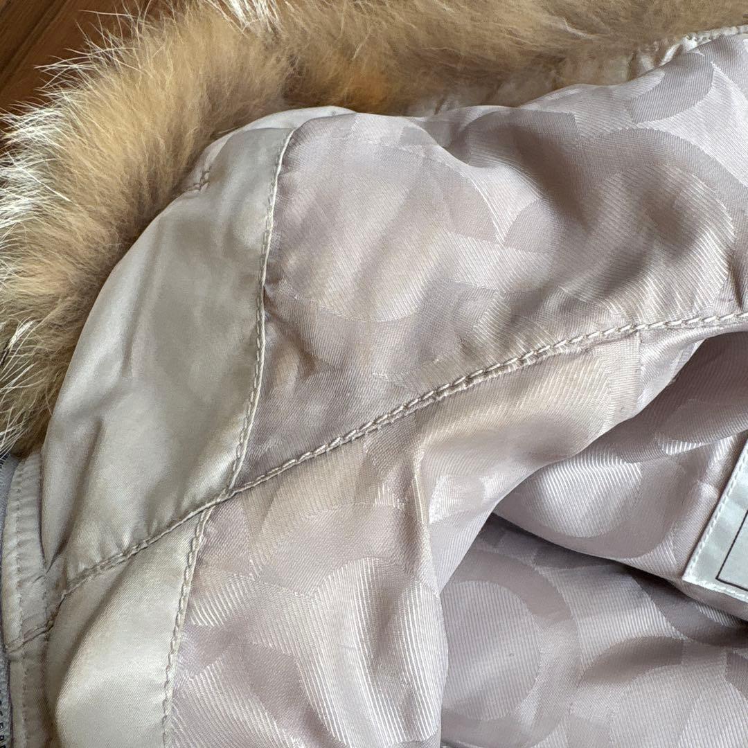 コーチCOACHベージュ 上品なダウンジャケット◆サイズ8