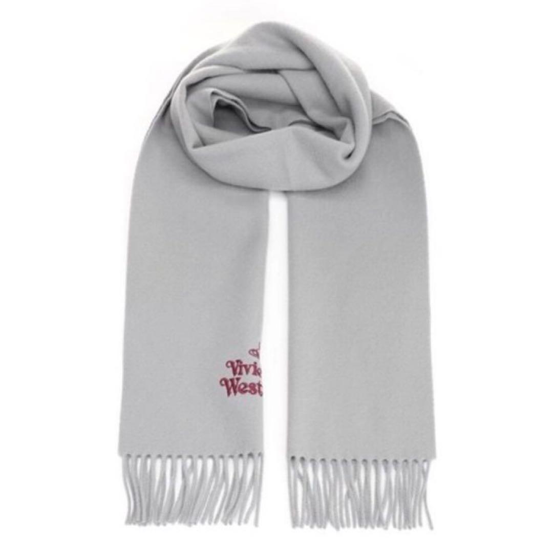 ヴィヴィアンウエストウッド ウール マフラーレディースメンズ グレー【最終値下】