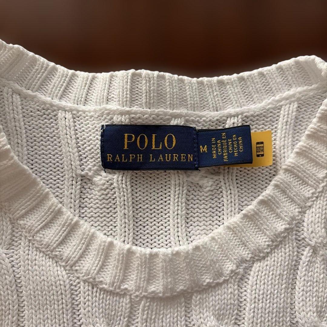 Polo Ralph Lauren 半袖ニット Mサイズ ホワイト