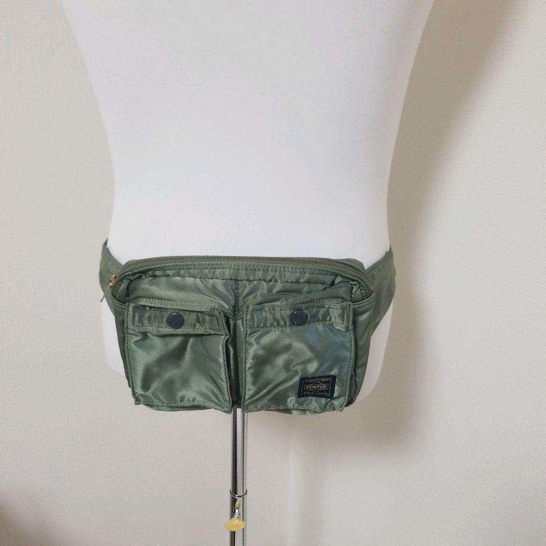 【美品】ポーター　PORTER　タンカー　ボディバッグ　セージグリーン　希少