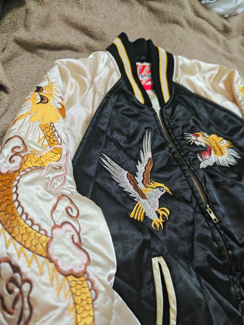 HOUSTON 飛有襟 スカジャン 日本限定　サテン　vintage