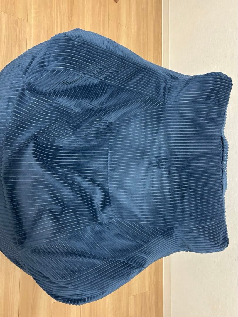 ルージー　LOOSY 1人掛けビーズソファ+オットマン　NAVY