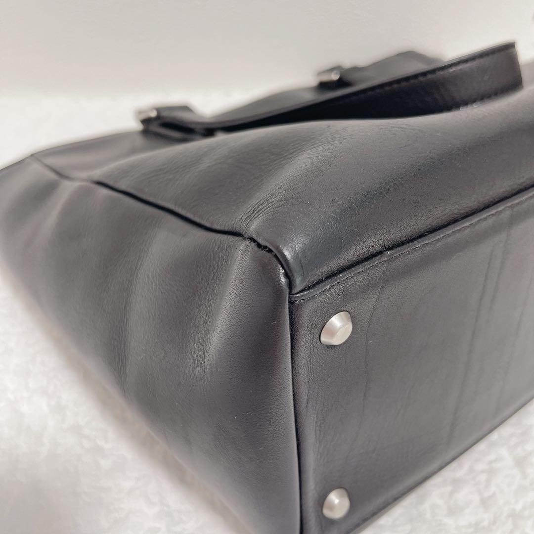 オールレザートートバッグ　MARGARET HOWELL idea 黒　本革