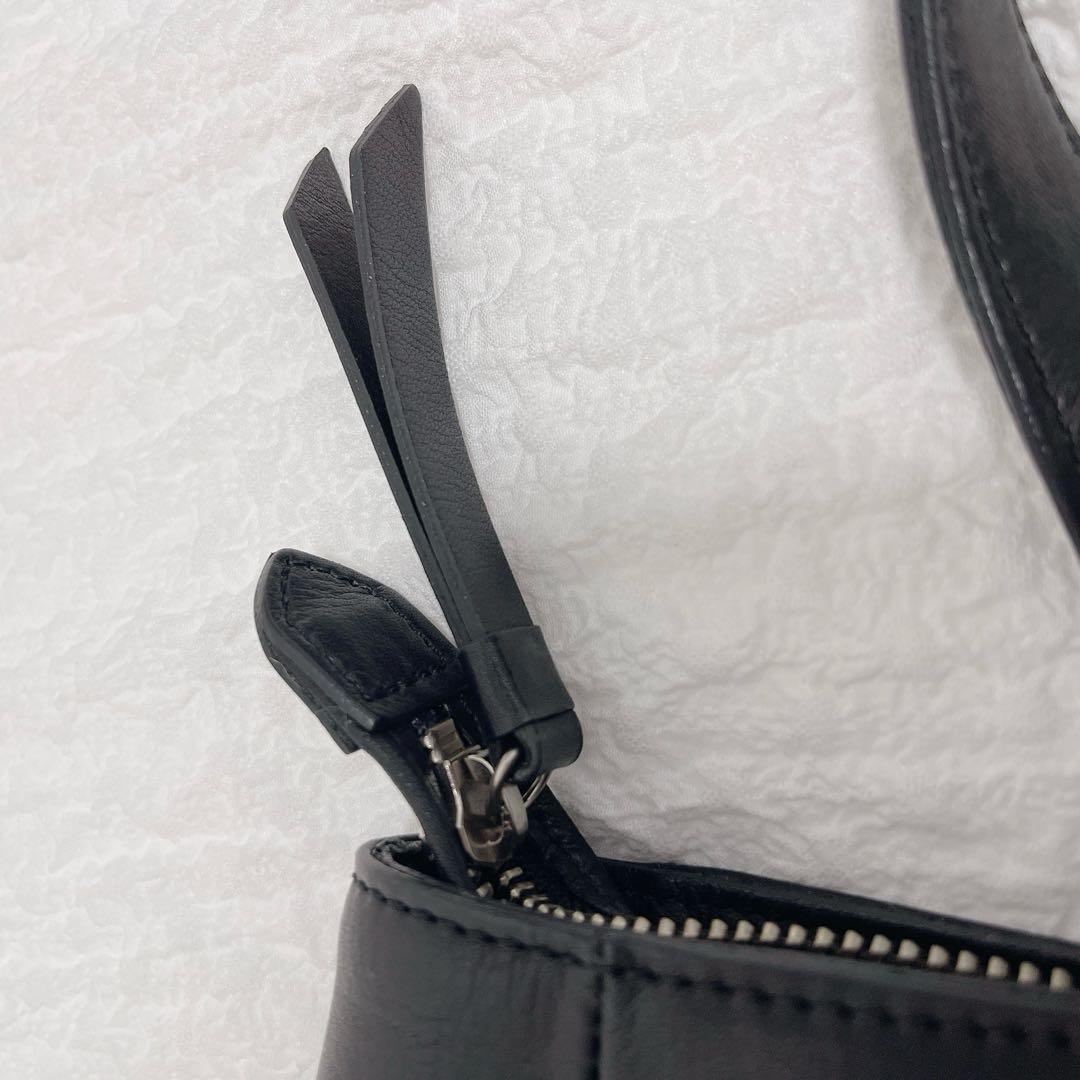 オールレザートートバッグ　MARGARET HOWELL idea 黒　本革