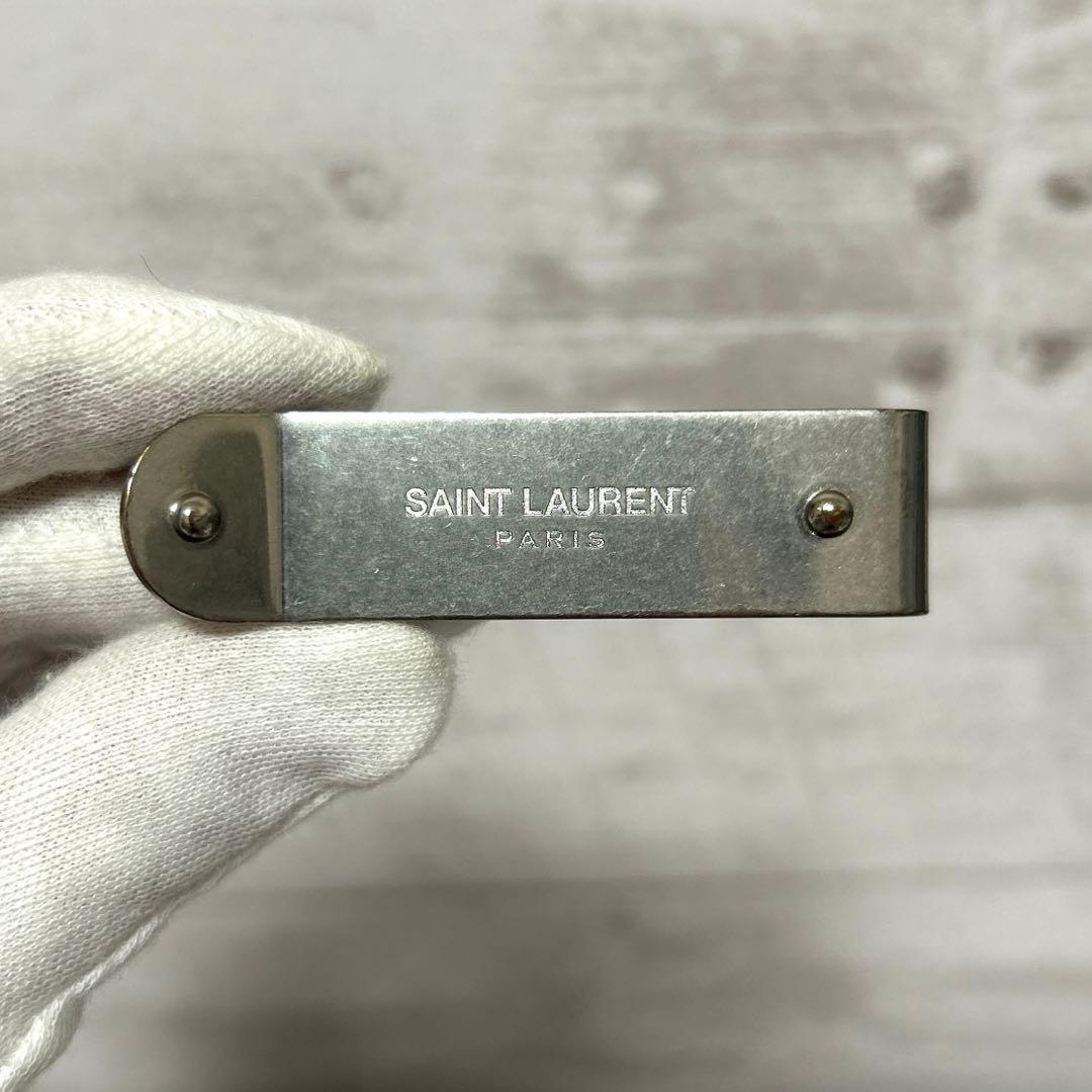 YSL サンローラン　 ビルクリップ　マネークリップ　札入れ　シルバー