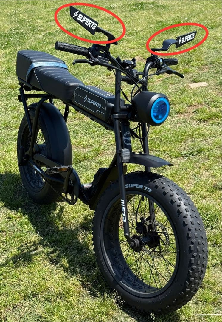 【最終値引】特注カスタムsuper73ミラーsuper73ロゴ付きミラーAタイプ