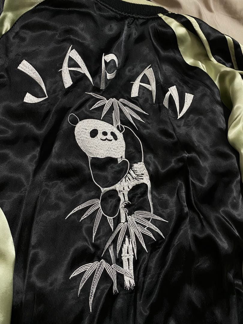 JAPANESEQUE 日本 スカジャン パンダ レーヨン unisex 2面用