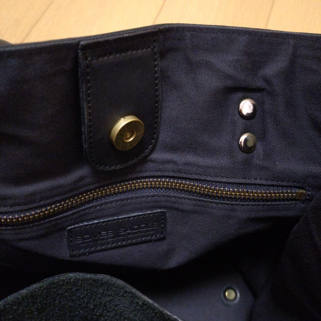 【日本製】SOMES SADDLE オールレザートートバッグ　ブラック