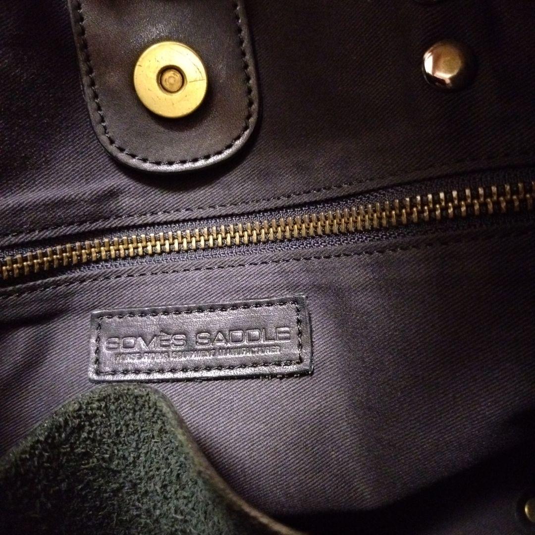 【日本製】SOMES SADDLE オールレザートートバッグ　ブラック