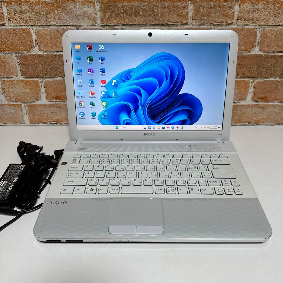 VAIOノート PC SSD 128GB メモリ4GB オフィス2024年