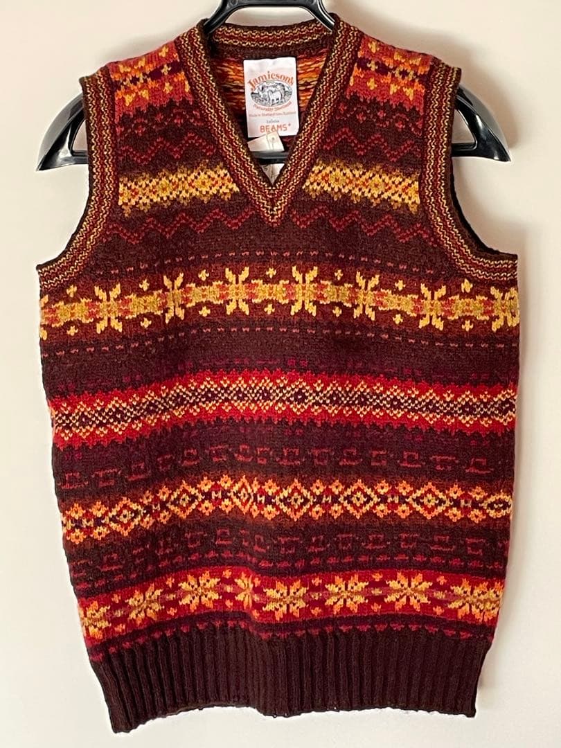 JAMIESON'S 別注フェアアイルニットベスト BEAMS PLUS