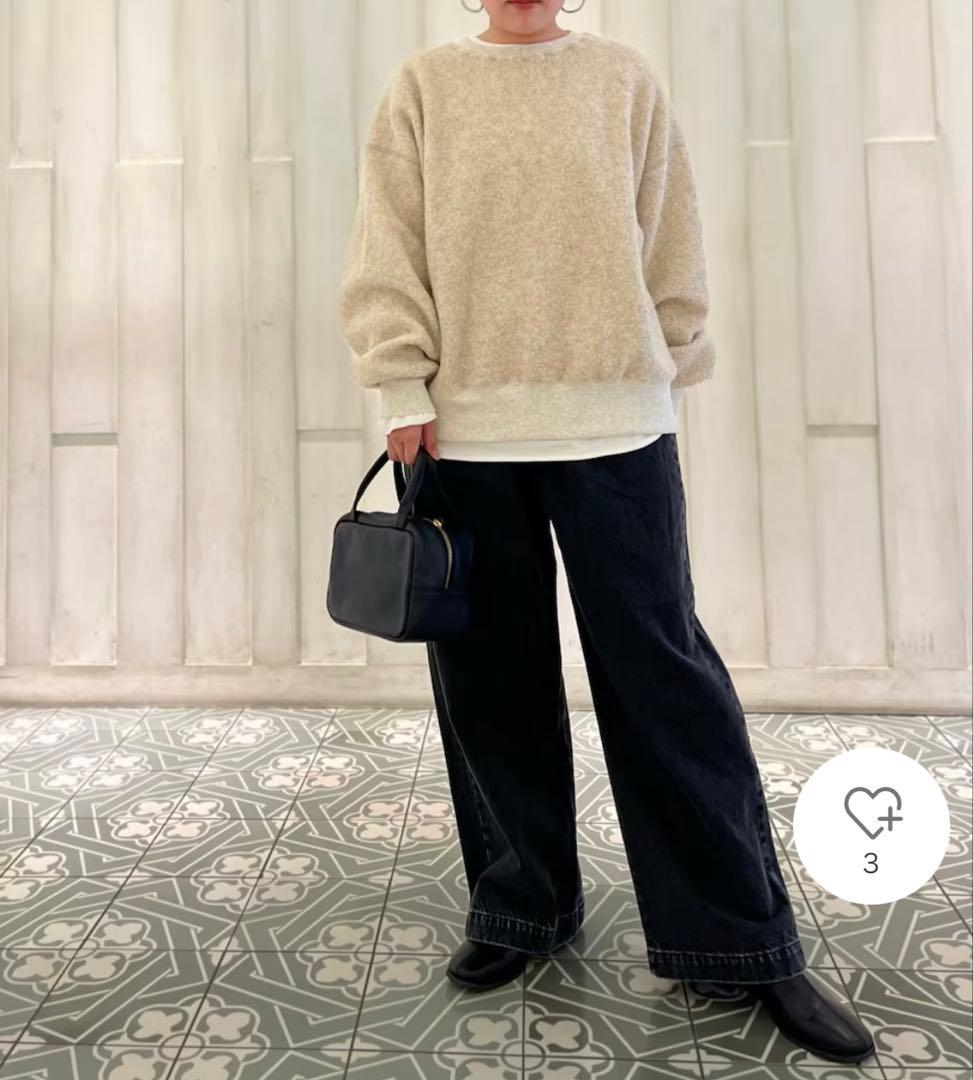 新品　かぐれ　今季　ウール ボアプルオーバー　2025秋冬　ライトベージュ