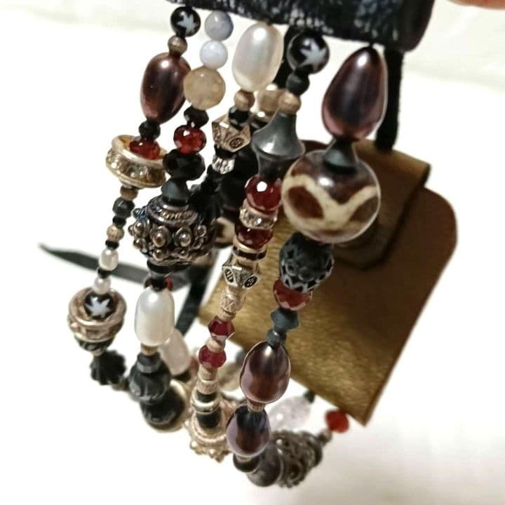 2084【レア】GOLDLEATHER ゴールドレザー ブレスレット保存袋付き