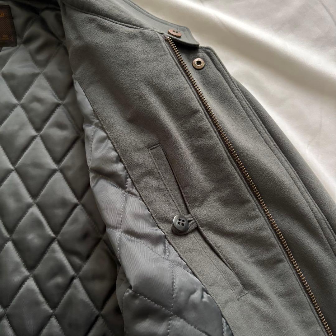 90’s vintage 短丈中綿ブルゾン ダークグリーン スエード調 アメカジ