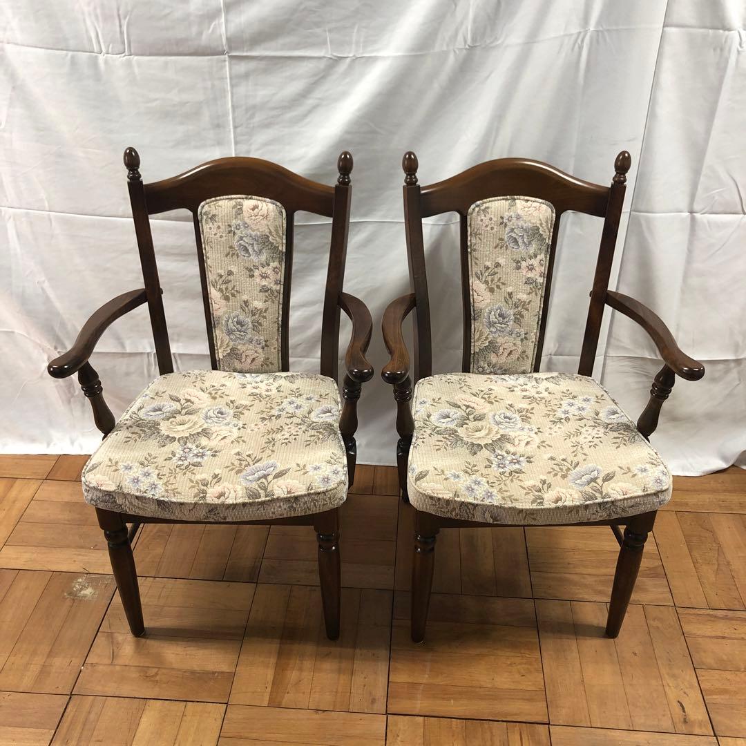 【美品】カリモク 食堂椅子 肘なし 肘付き コロニアル CC17モデル 　H