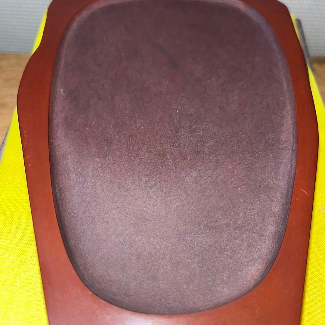 ⭕️岩手県　紫雲石硯　佐藤鐡治　天然硯　新品　石紋綺麗　レアな作品