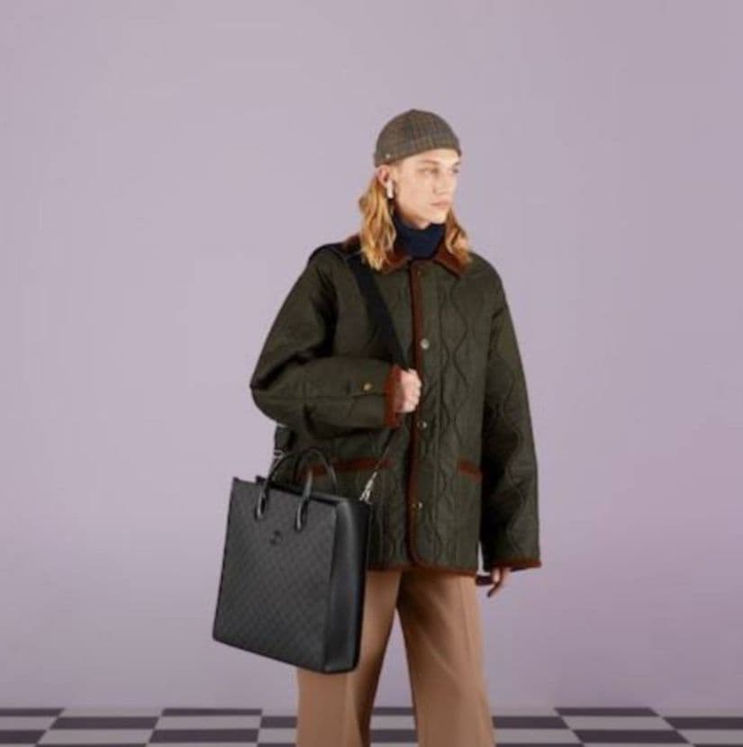 GUCCI ブラック インターロッキングG トートバッグ 2way