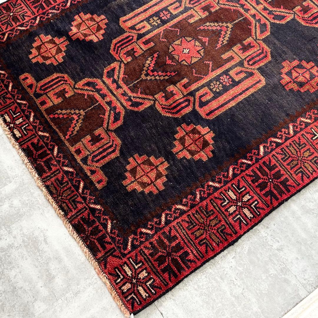 【1980's vintage】 バルーチ族 トライバルラグ