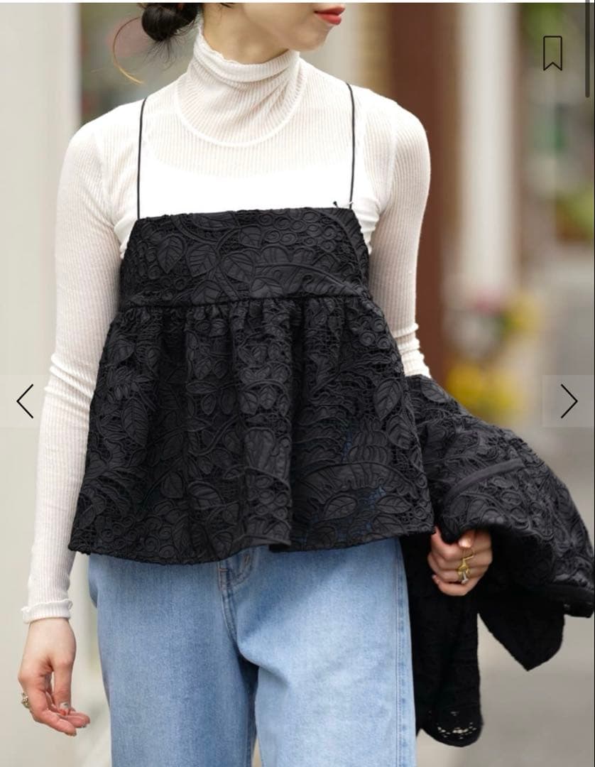 【SOULEIADO 】コットンエンブロイダリーキャミソール(トゥモローランド)