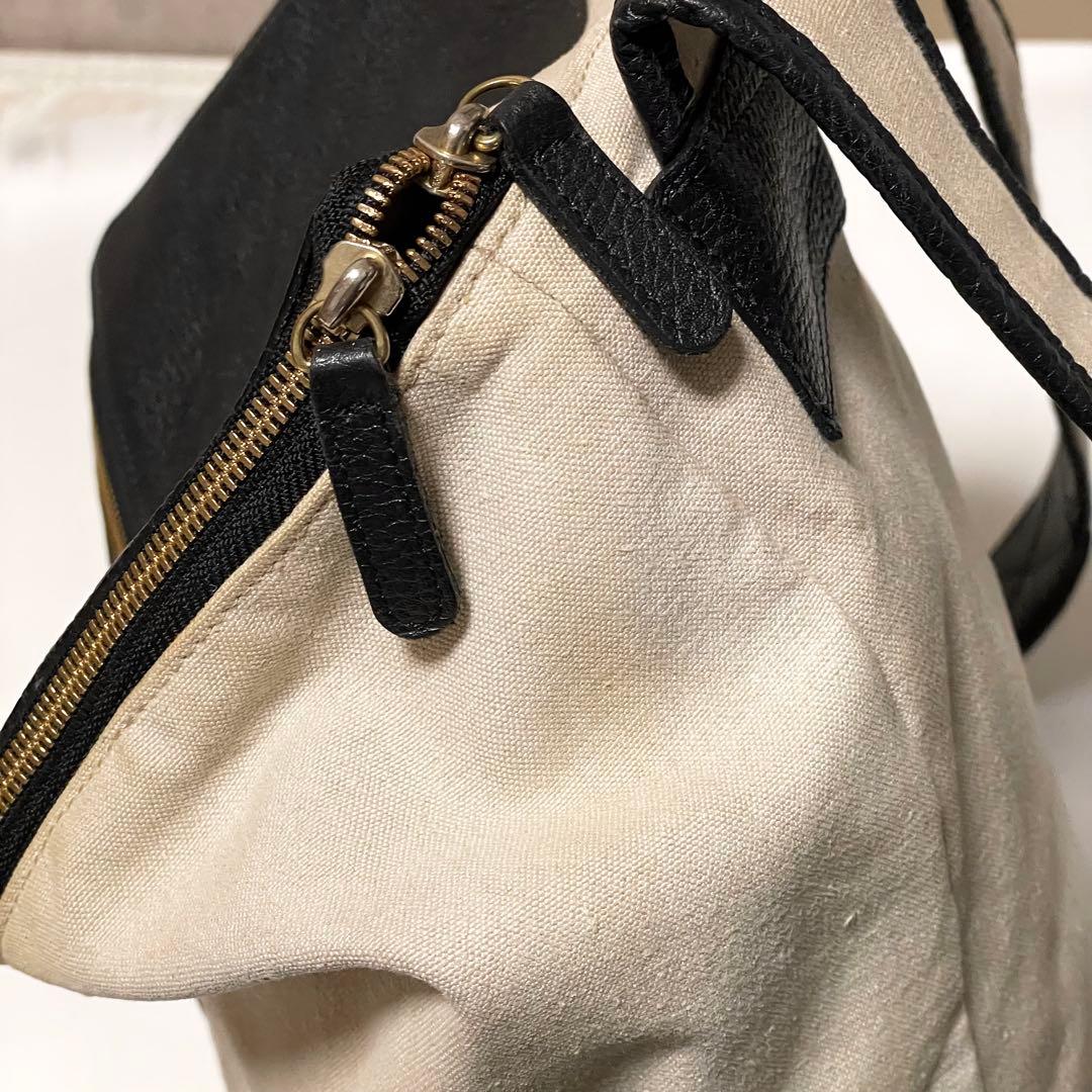 アタオ リュック バックパック マッシュルーム リネン レザー バイカラー 金具