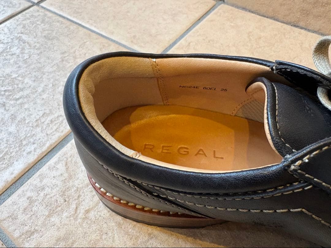 リーガル　レースアップレザー スニーカー　60EL 黒