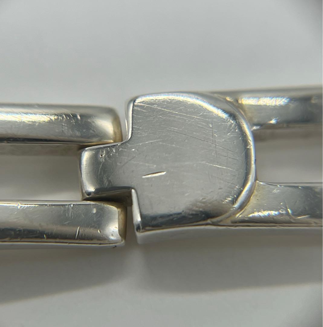 グッチ GUCCI オープンスクエアリンクブレスレット SV925 ヴィンテージ