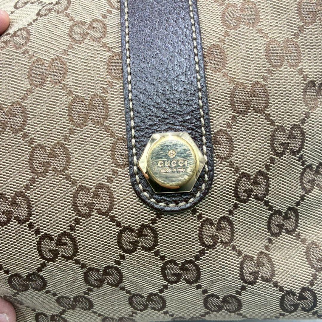 美品✨ グッチ GG キャンバス ミニボストン バッグ 肩掛け ハンドバッグ