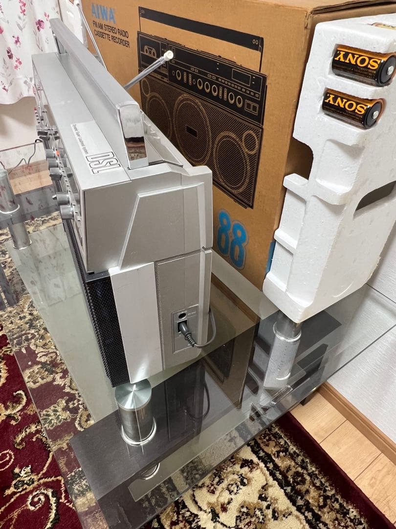 昭和レトロ◆AIWA アイワCS-J88 ラジカセ未使用近い動作品美品ビンテージ