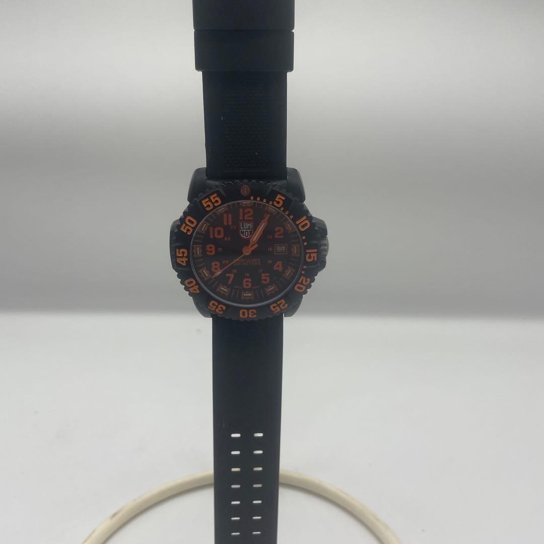 Luminox SEAL系列 ブラック/オレンジ ラバーベルト時計