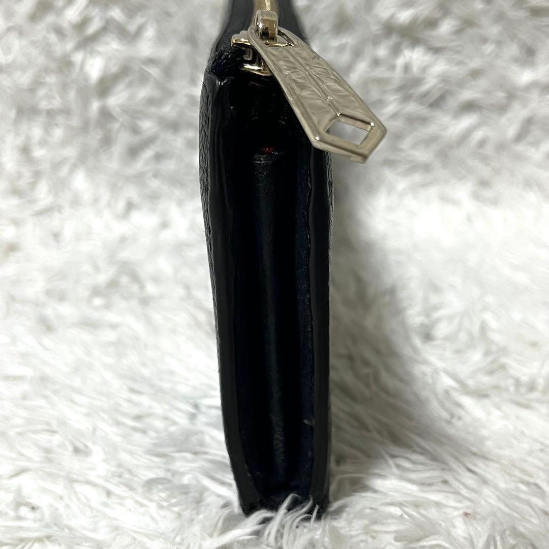 ✨極美品✨ポールスミス 長財布 L字ファスナー レザー マルチストライプ 黒