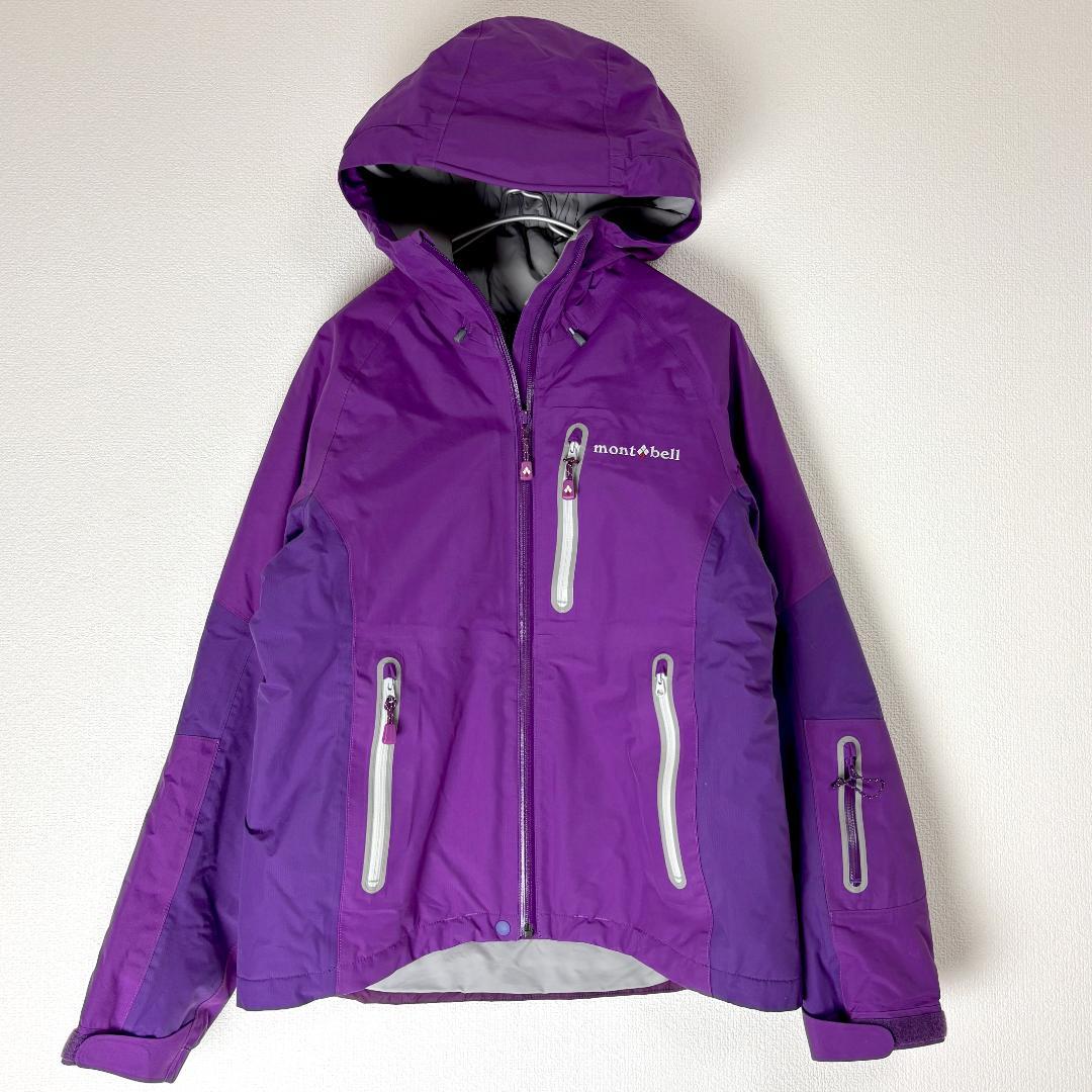 美品✨ モンベル パウダーライトパーカ M パープル スノボ スキー レディース