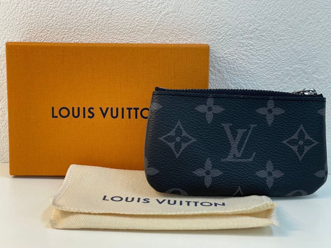 【新品未使用】ヴィトン エクリプス 黒×グレー ポシェット クレ モノグラム