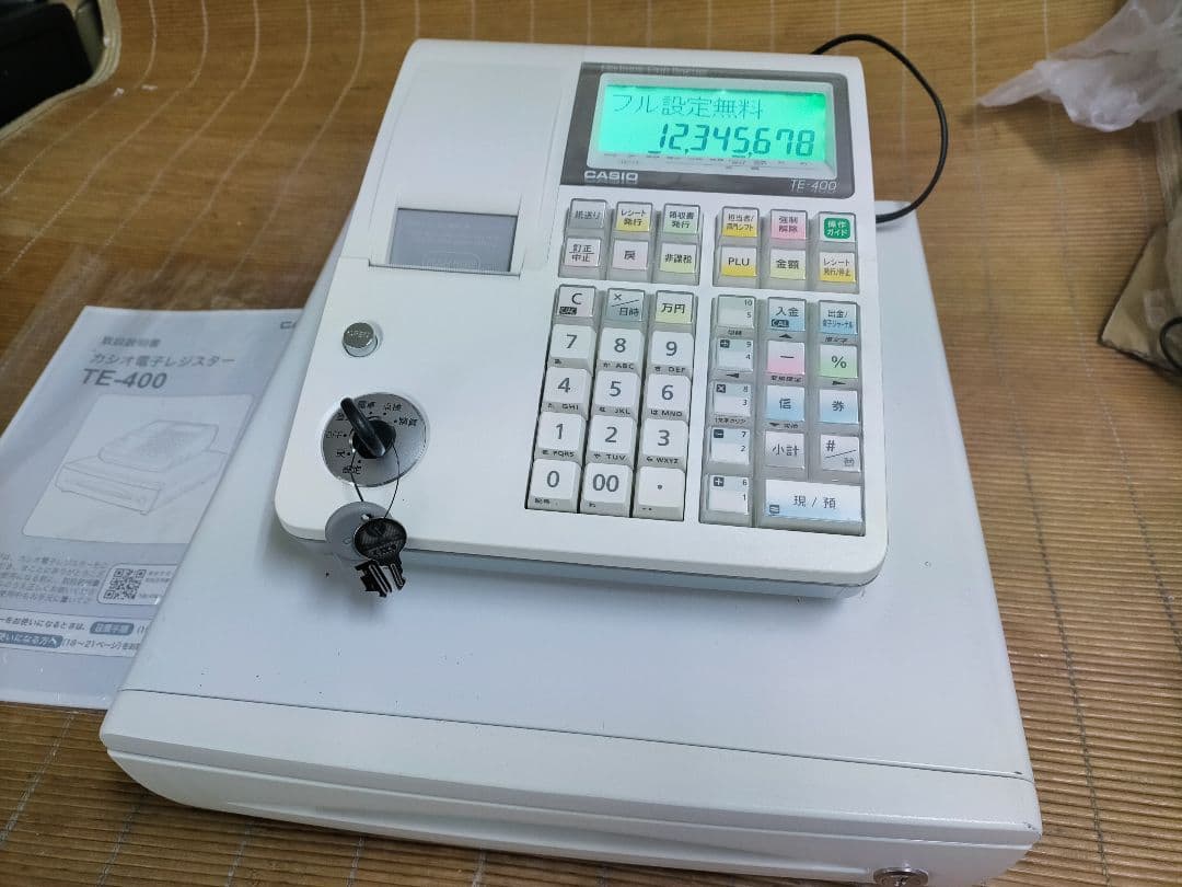 カシオレジスター　TE-400　フル設定無料　PC連携売上管理　330006