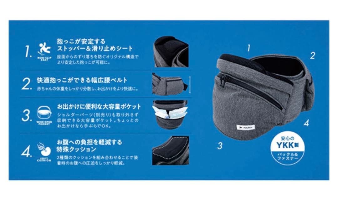 未使用品　POLBAN ヒップシート ブラック