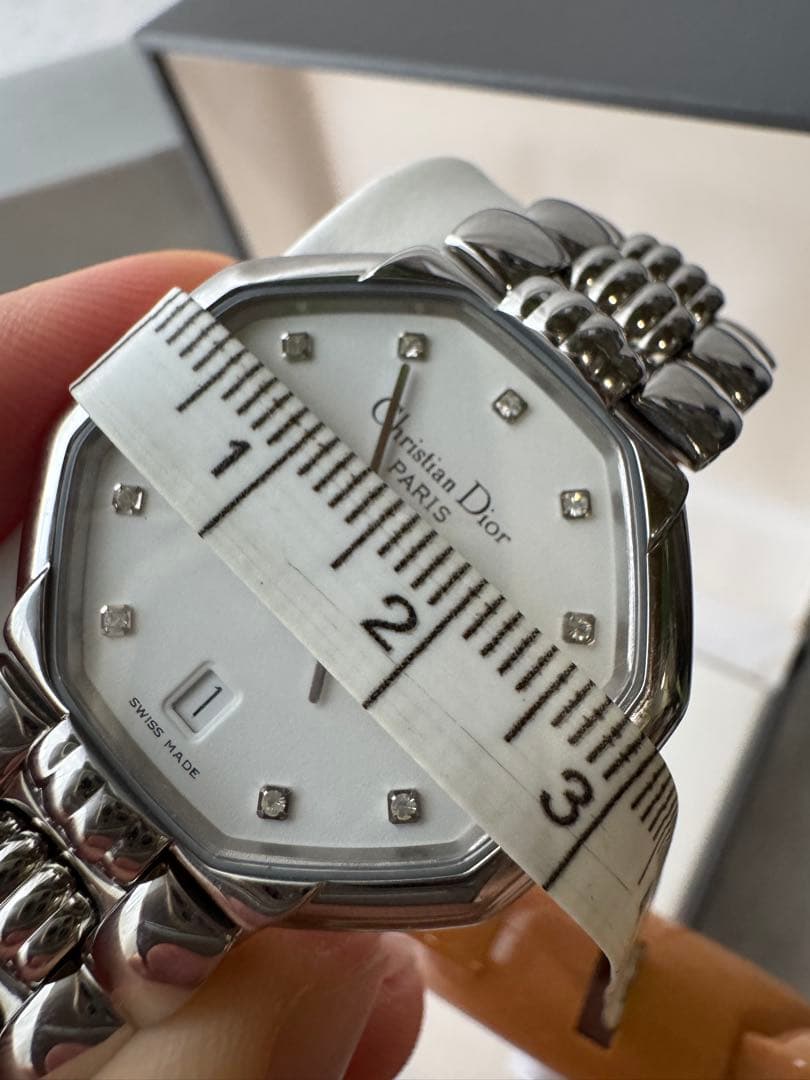 【希少美品✨】Christian Dior 11石ダイヤモンド クォーツ腕時計