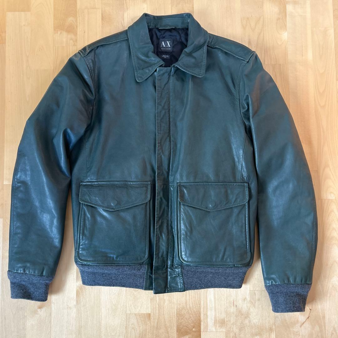 アルマーニエクスチェンジ　本革　革ジャン　サイズM