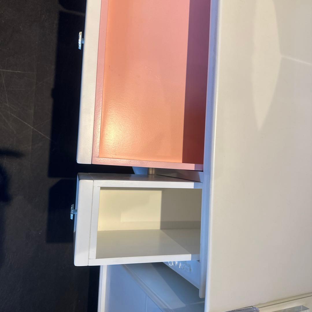 ホワイトクラシックドレッサー三面鏡付き、スツール付