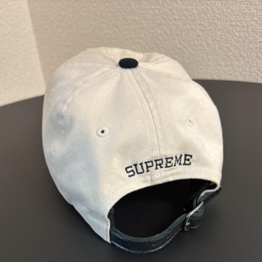 SUPREME Sロゴ キャップ ホワイト/ブラック