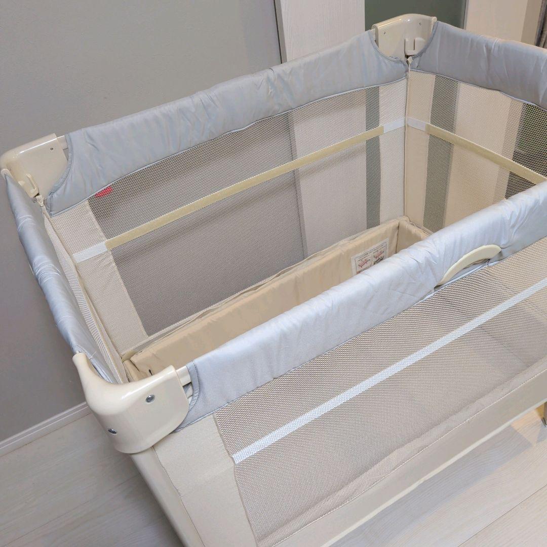 【美品】Aprica アップリカ ココネルエアー AB 折りたたみ ベビーベッド