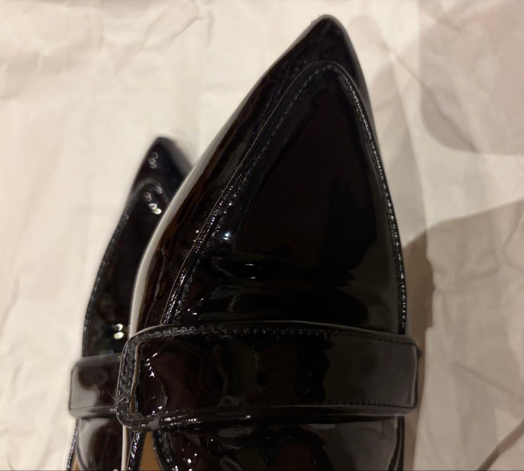 くまごろう　Fabio Rusconi ブラック フラットパンプス