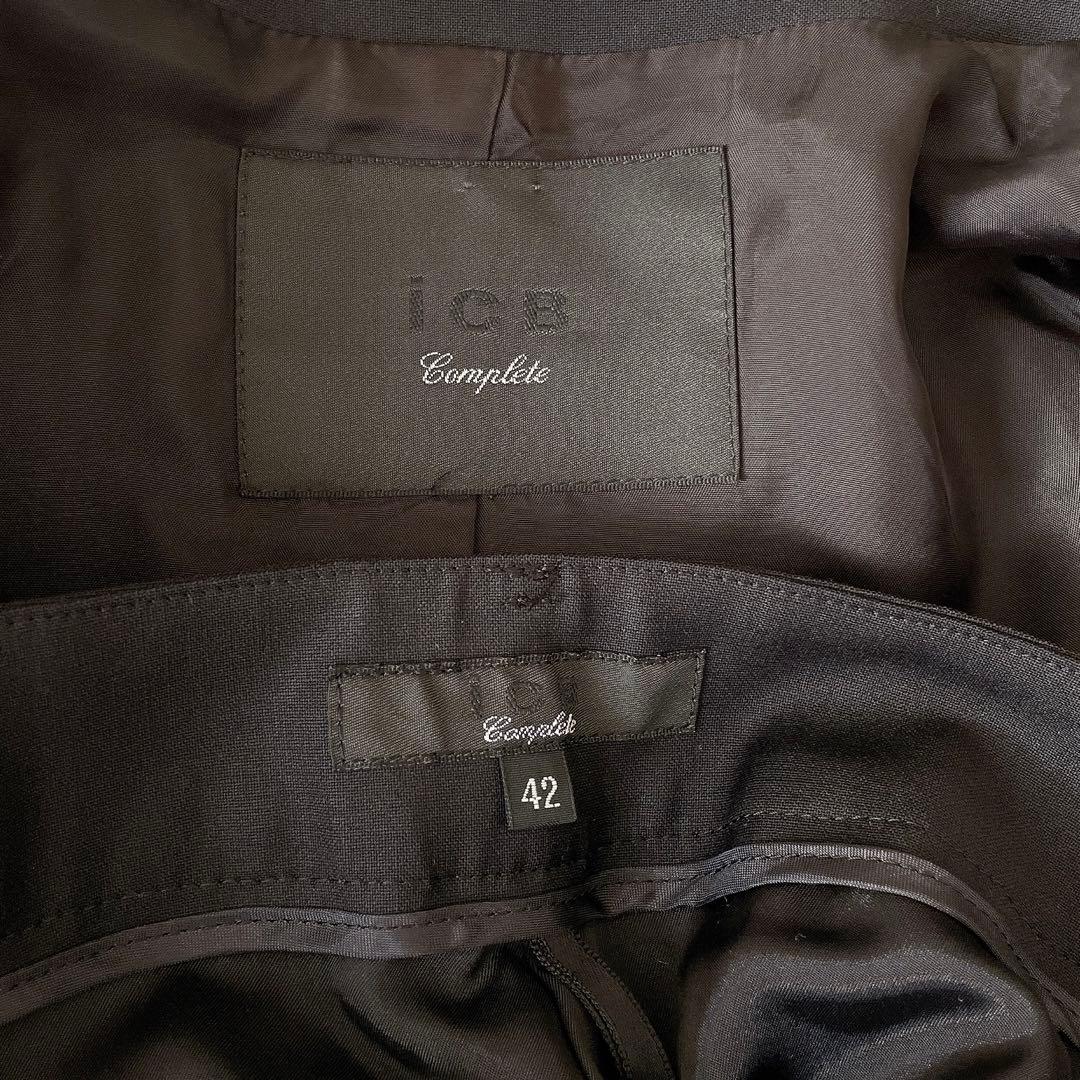 ICB アイシービー⭐️パンツ セットアップ スーツ 黒ブラックビジネス44 42