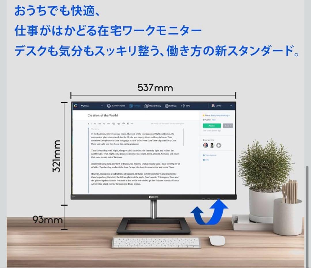 【新品未開封】PHILIPS E line 24インチ モニター 241E1D