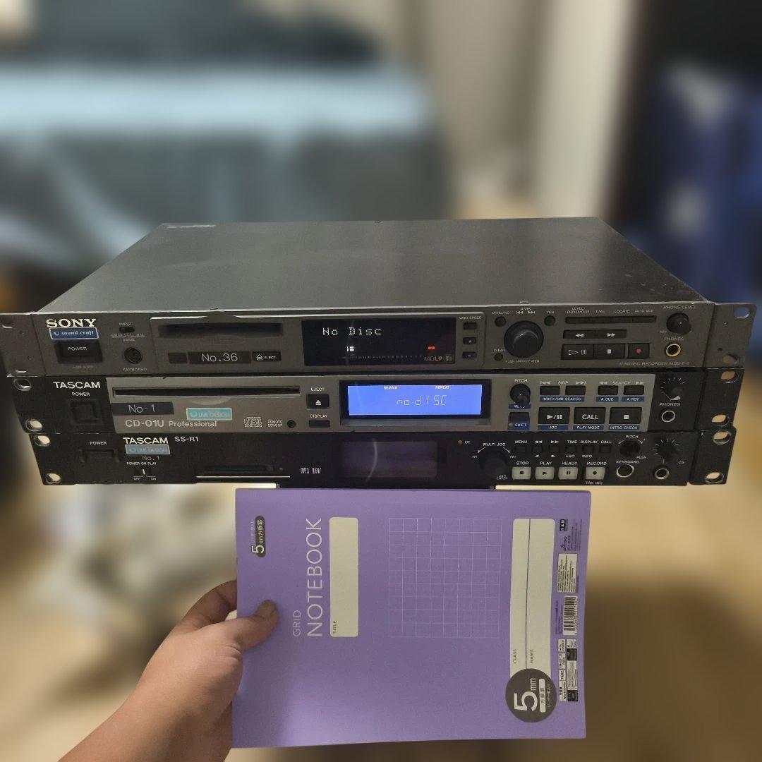 ラジオ・コンポ TASCAM tascam cd 01u-SONY MDS-E12 MD A1