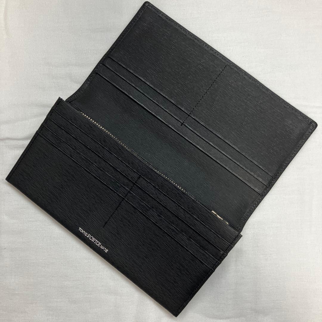 【KR様用】PORTER カレント　二つ折り財布　レザー　ブラック