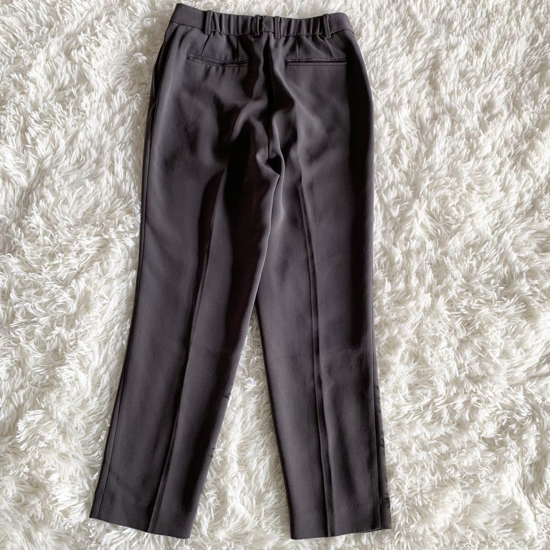 【美品】PLST プラステ　トリアセブレンド　ノーカラー　パンツスーツ　L