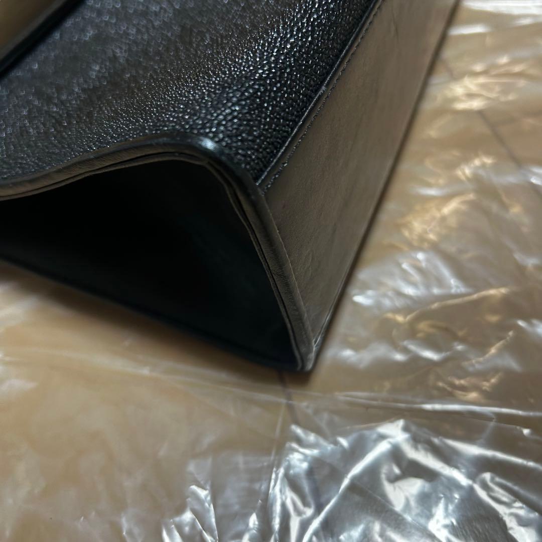 希少　ガルーシャ　エイ革　スクラッチ　ハンドバッグ　ゴールドロゴ