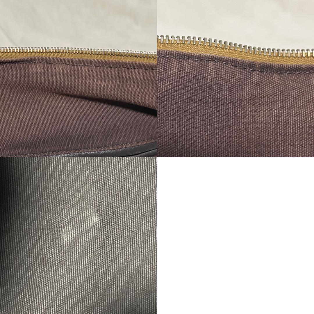 イヴサンローラン イージー Yモチーフ ボストンバッグ レザー ブラウン 899