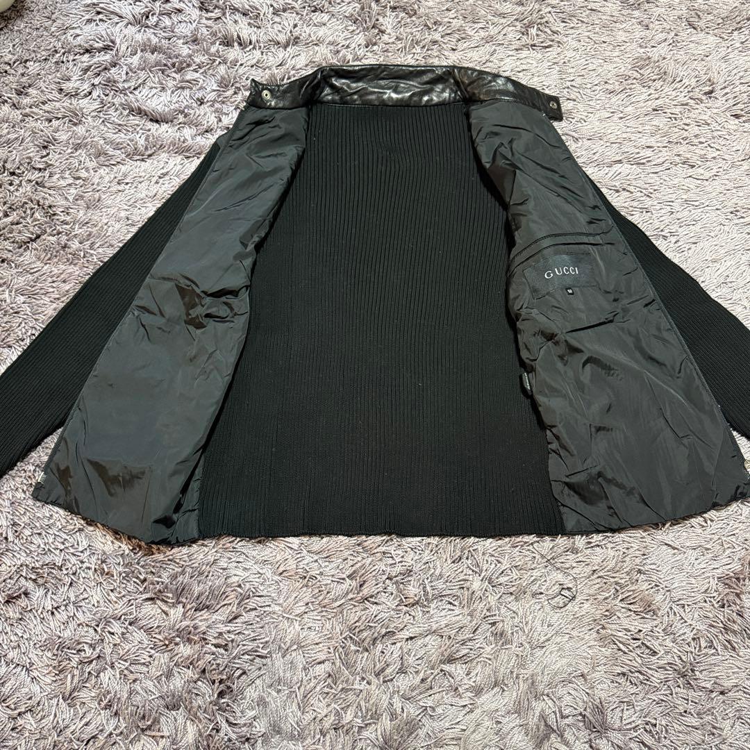 GUCCI 長袖リブニット　ブラック