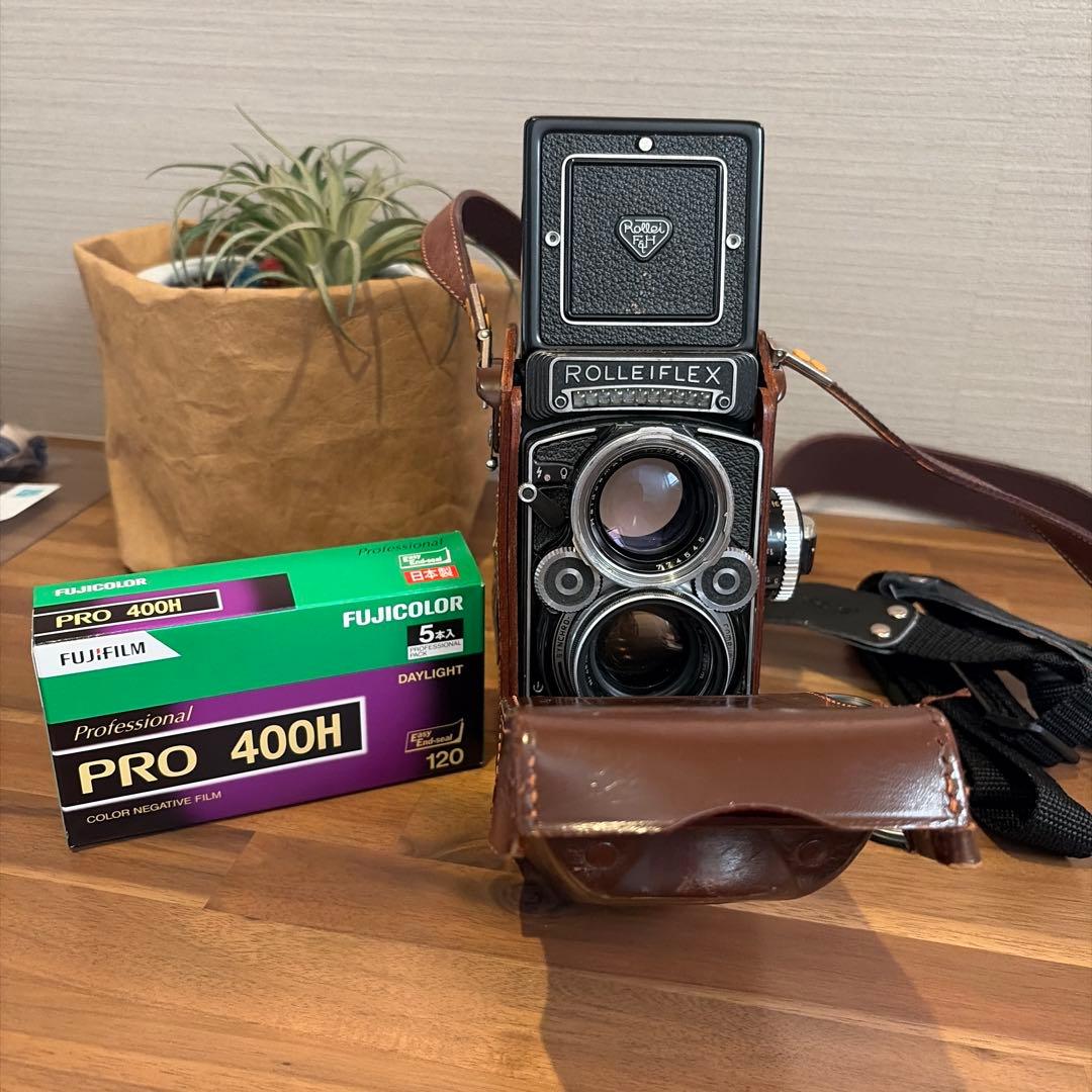 Rolleiflex 二眼レフカメラplanar 80mmF2.8 フィルム付き